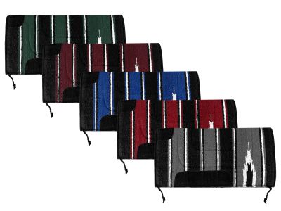 24" x 24" Economy Style Navajo pony pad with fleece bottom and suede wear leathers