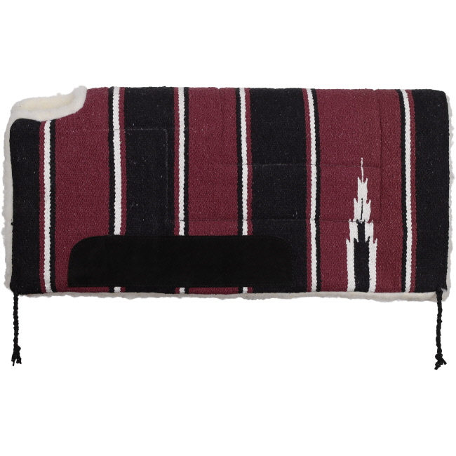 30" x 30" Economy Built-Up Cutback Navajo Saddle Pad with Fleece Bottom #3