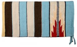 32" x 64" 100% New Zealand wool saddle blanket - light blue