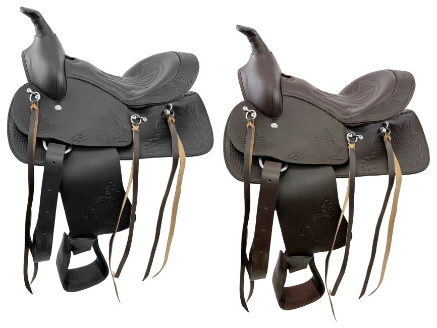 10", 12" Pony saddle with top grain leather seat