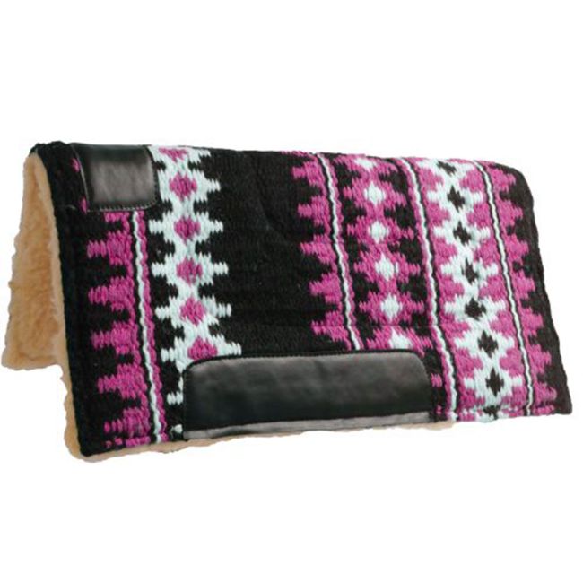 Showman 24" x 24" 100% Woven Wool Top Saddle Pad with Fleece Bottom #2