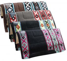 Showman 36" x 34" 100% woven wool top pad with fleece bottom