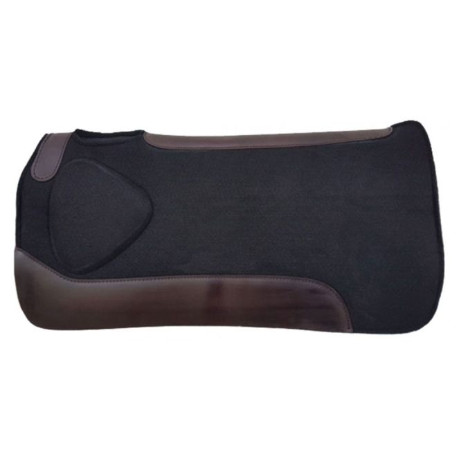Showman 31" x 31" x 1" Black Built-Up Felt Saddle Pad with Neoprene Bottom