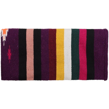 32" x 64" Acrylic Top Saddle Blanket with Serape Design - Purple