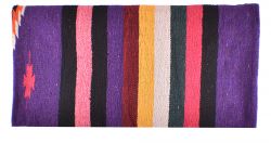 32" x 64" Acrylic top saddle blanket with Purple Serape design