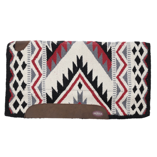 Showman 36" x 34" 100% Woven Wool Top Pad with Memory Felt Bottom - Navajo Diamond #3