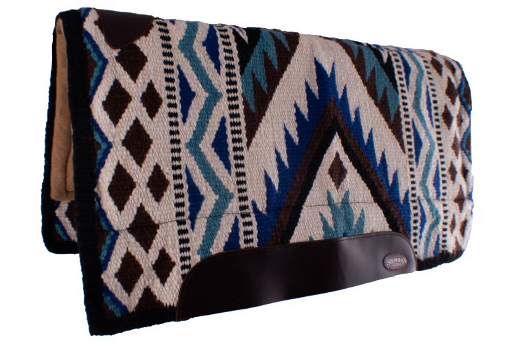 Showman 36" x 34" 100% woven wool top pad with memory felt bottom - Navajo diamond design #3