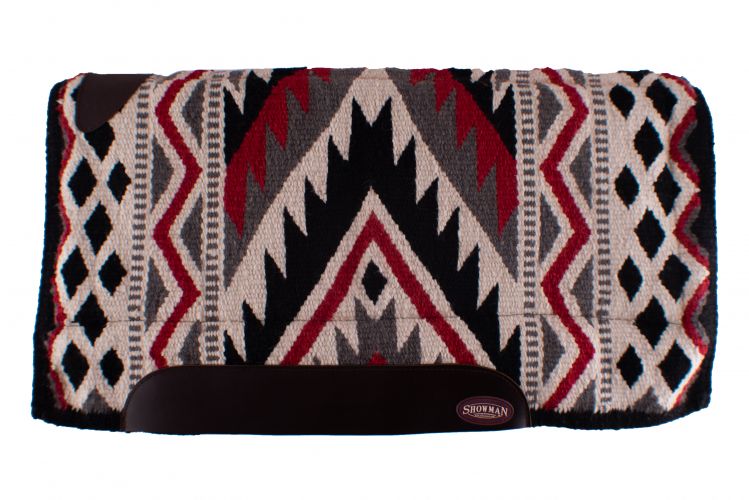 Showman 36" x 34" 100% woven wool top pad with memory felt bottom - Navajo diamond design #6