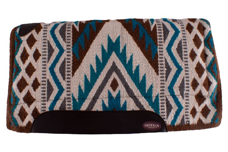 Showman 36" x 34" 100% woven wool top pad with memory felt bottom - Navajo diamond design #4