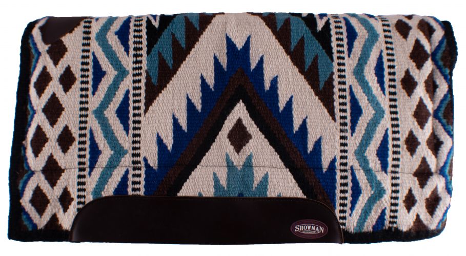 Showman 36" x 34" 100% woven wool top pad with memory felt bottom - Navajo diamond design #2