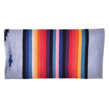 32" x 64" Light Blue Serape Acrylic Top Saddle Blanket