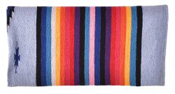 32" x 64" Acrylic top saddle blanket with Light Blue Serape design