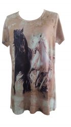 "Running Horses" Round Neck T-Shirt
