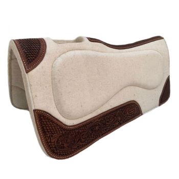 Klassy Cowgirl 28" x 30" Cream Built-Up Wool Saddle Pad