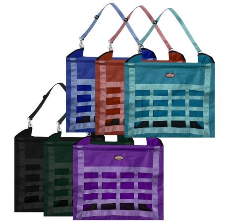 Showman Slow feed hay bag with 16 feeder holes