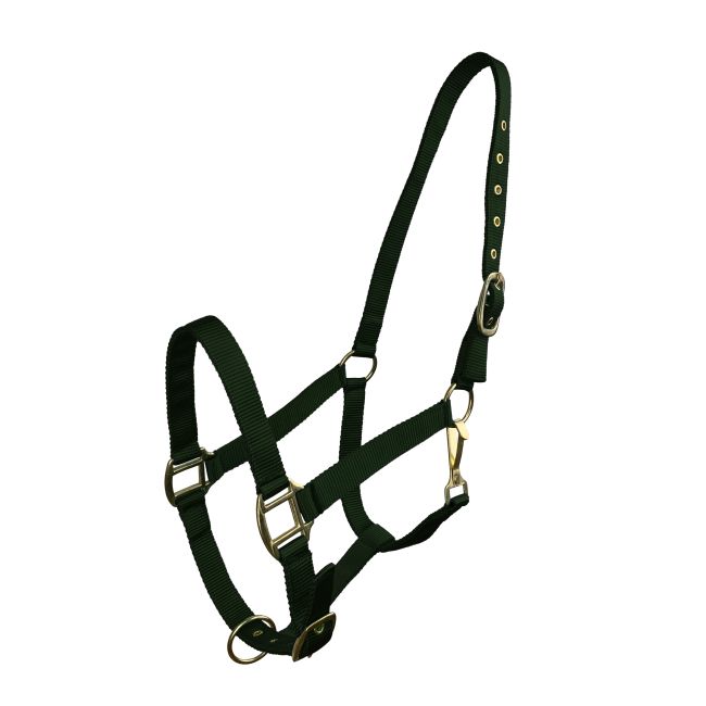 Horse Size Triple Ply Nylon Halter with Brass Hardware #4