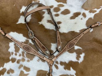 Circle S Barrel Saddle Set with Sunflower Tooling - 14, 15, 16 Inch #8