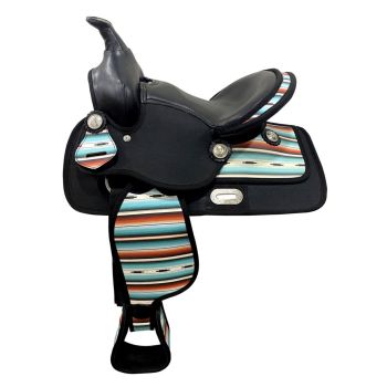 Synthetic Saddle with Serape Print - 12 Inch