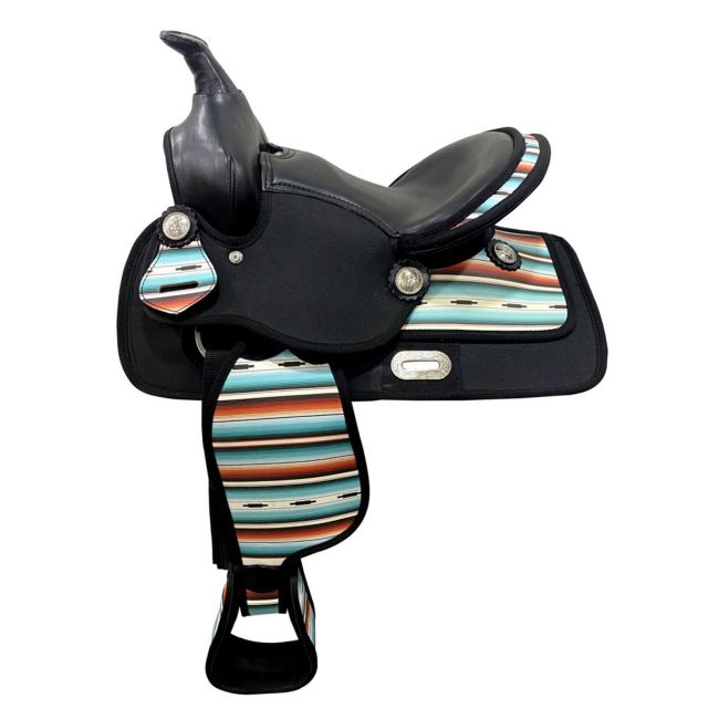 Synthetic Saddle with Serape Print - 12 Inch