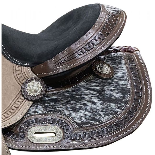 Double T Wildhide Series Cattle Ridge Youth Barrel Style Saddle - 13 Inch #4