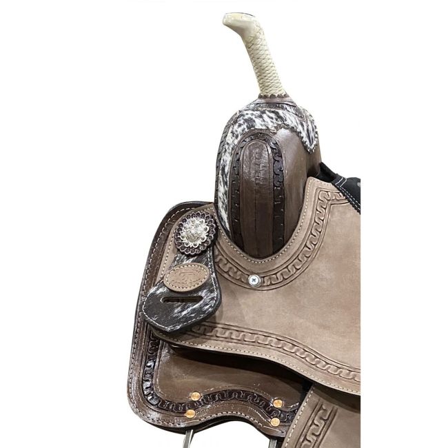 Double T Wildhide Series Cattle Ridge Barrel Style Saddle - 15 Inch #3