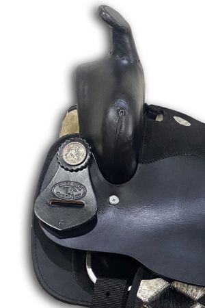 Double T Nylon Cordura Saddle with Suede Leather Seat and Leather Jockeys - 13 Inch #3