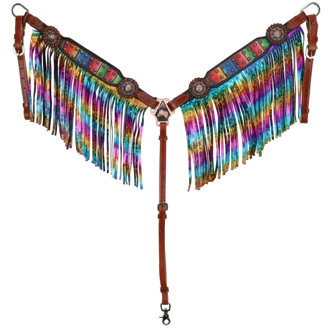 Showman Serape Shine Browband Headstall and Breastcollar Set #3