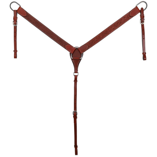 Showman Red Oak One Ear Headstall and Breastcollar Set #3