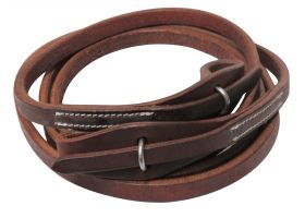 Showman 8ft Oiled harness leather quick change roping reins