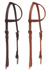 Showman Argentina cow leather one ear headstall with stainless steel hardware