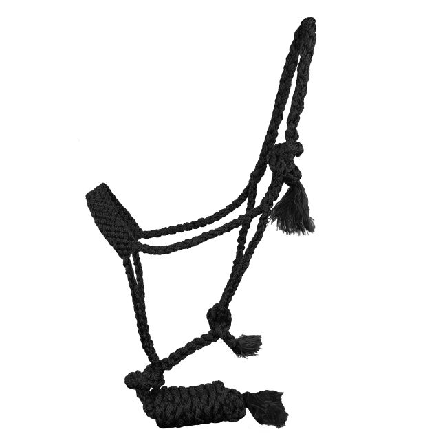 Showman Woven Nylon Muletape Halter with 8ft Removable Lead #3