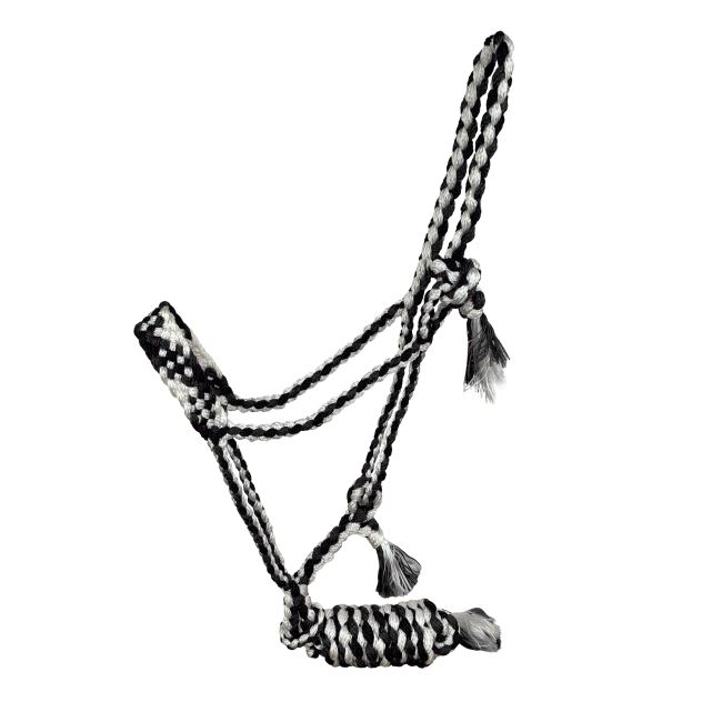 Showman Woven Nylon Muletape Halter with 8ft Removable Lead #2