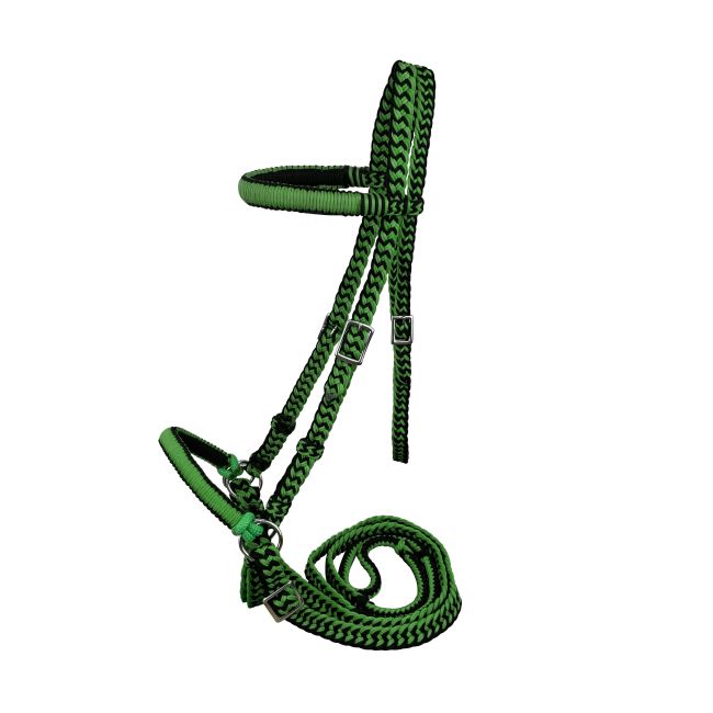 Braided Nylon Bitless Bridle with Detachable Reins #5