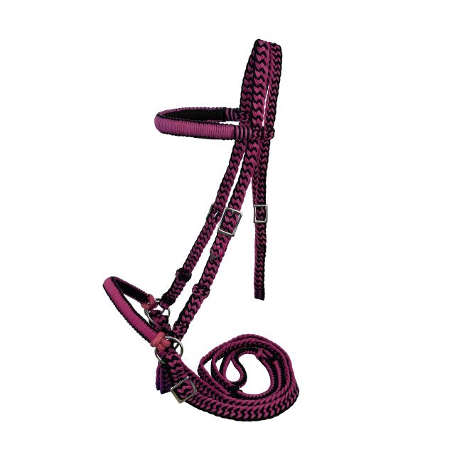 Braided Nylon Bitless Bridle with Detachable Reins #4