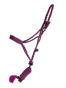 Showman Braided Mule Tape Halter - pink