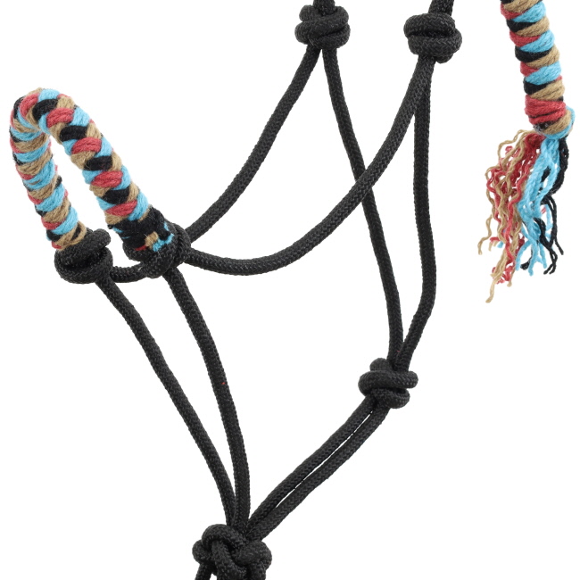 Showman Desert Blaze Mohair Wool Nose Cowboy Knot Halter with Lead #2