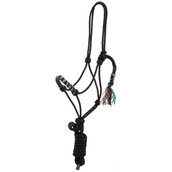 Showman Desert Dawn Mohair Wool Nose Cowboy Knot Halter with Lead