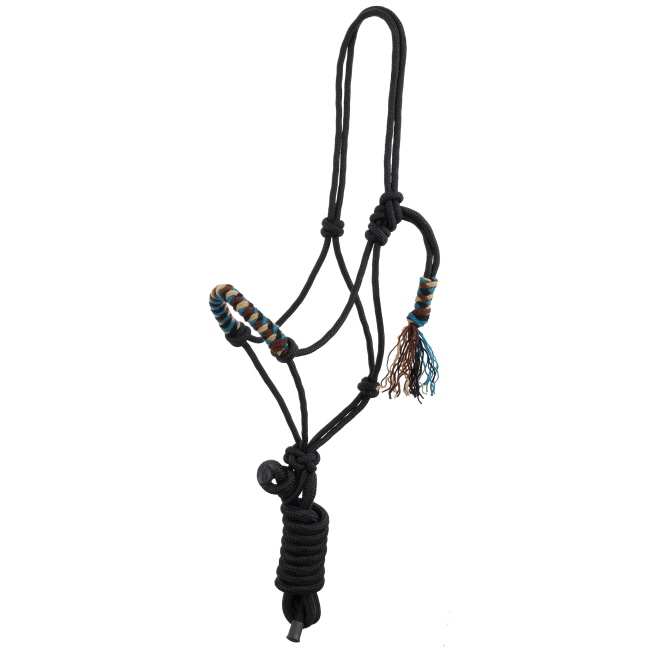 Showman Desert Dawn Mohair Wool Nose Cowboy Knot Halter with Lead