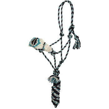 Showman Coastal Drift Mohair Cowboy Knot Halter with Lead