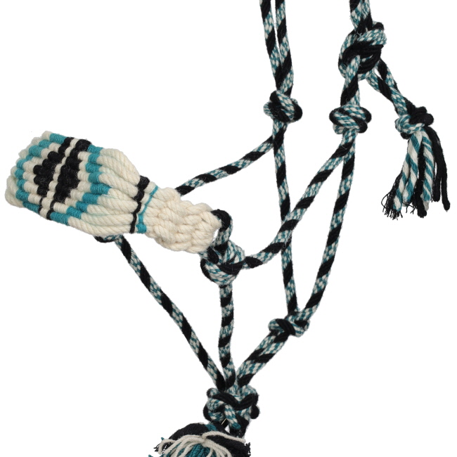 Showman Coastal Drift Mohair Cowboy Knot Halter with Lead #2