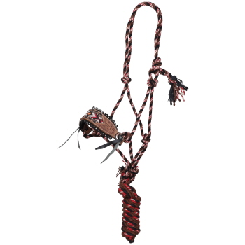 Showman Crimson Mesa Mohair Cowboy Knot Halter with Lead