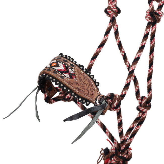 Showman Crimson Mesa Mohair Cowboy Knot Halter with Lead #2