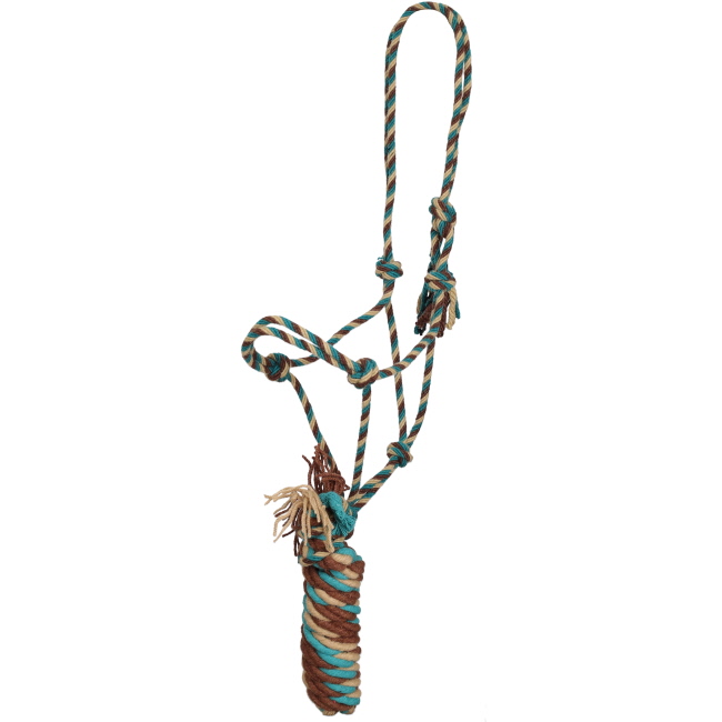 Showman Dust & Denim Mohair Cowboy Knot Halter with Lead
