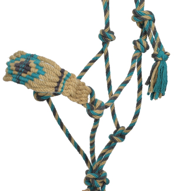 Showman Frosted Mesa Mohair Cowboy Knot Halter with Lead #2