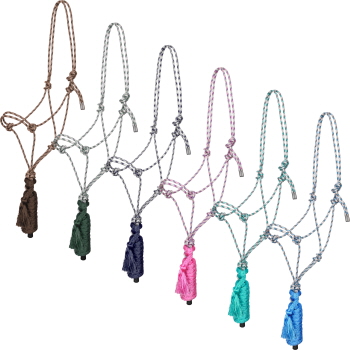 Showman Premium Diamond Cowboy Knot Halter with Lead