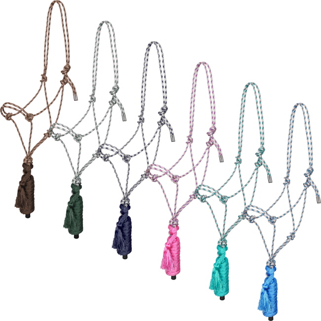 Showman Premium Diamond Cowboy Knot Halter with Lead