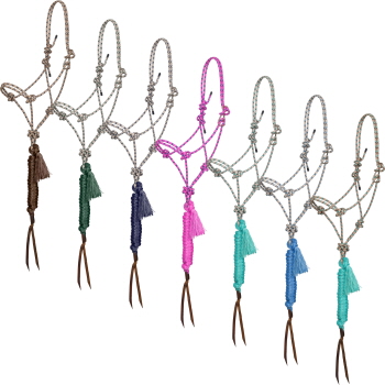 Showman Premium Diamond Quick-Tie Cowboy Knot Halter with Lead