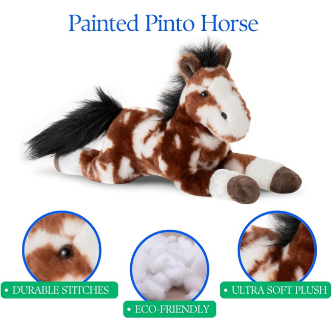 Wild Onez Barnyard by Zoologee - 16" Pinto Floppy Horse #4