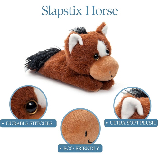Slapstix by Zoologee - 9" Bay Horse Plushie Slap Bracelet #2