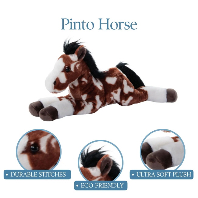 Wild Onez Jumbo by Zoologee - 24" Pinto Floppy Horse #3